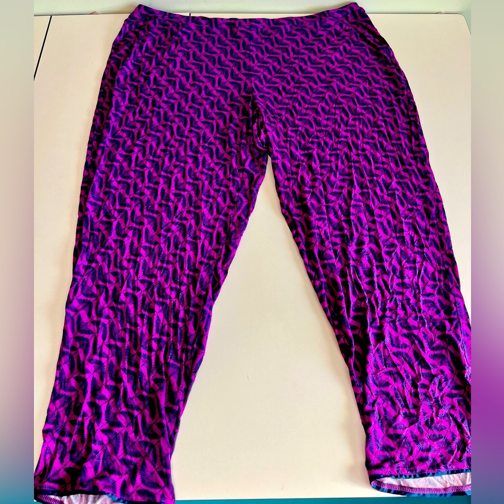 Soma Cool Nights Crop PJ Lounge Purple Pants XXL